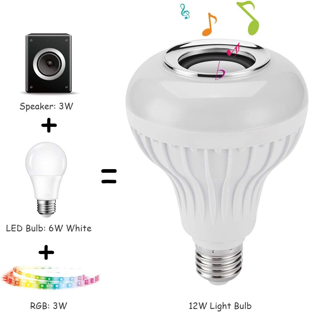 ColorLight® - Bombillo Led con Parlante Bluetooth RGB