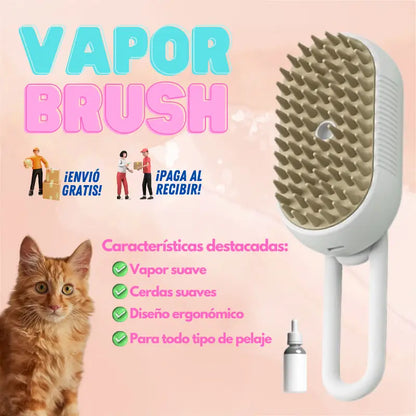 VaporBrush™: Cepillo de vapor 3 en 1 para mascotas