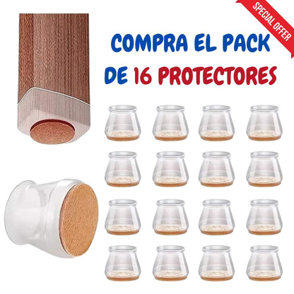 FloorSafe - Protectores para Patas de Sillas - PACK 16 UNIDADES