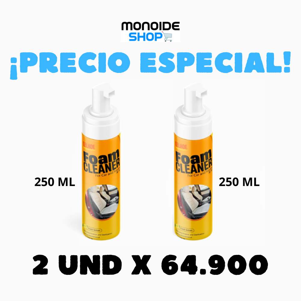 FoamCleaner® - Espuma Limpiadora Multiusos - 2 UNIDADES POR PRECIO ESPECIAL